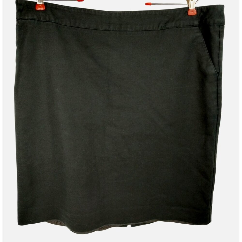 Merona Womens 18 Black Knee-Length Fully Lined Pencil Skirt with Pockets